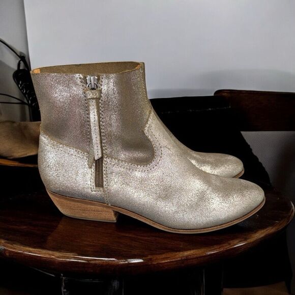 Frye Rubie style Silver Leather Ankle Boots- size 8- perfect condition! - Picture 7 of 9